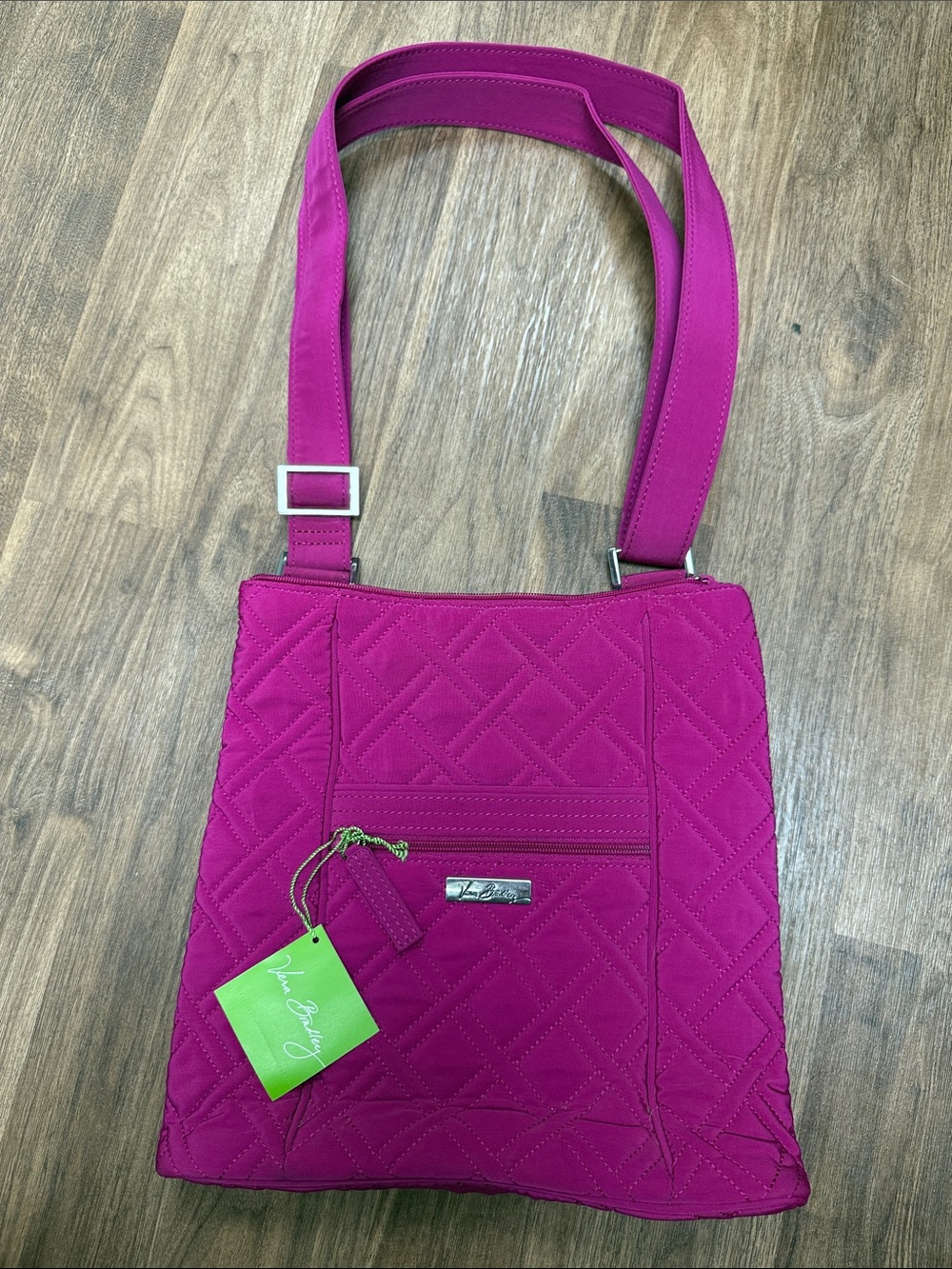 Vera Bradley Hipster Magenta Hot Pink Quilted Crossbody Bag